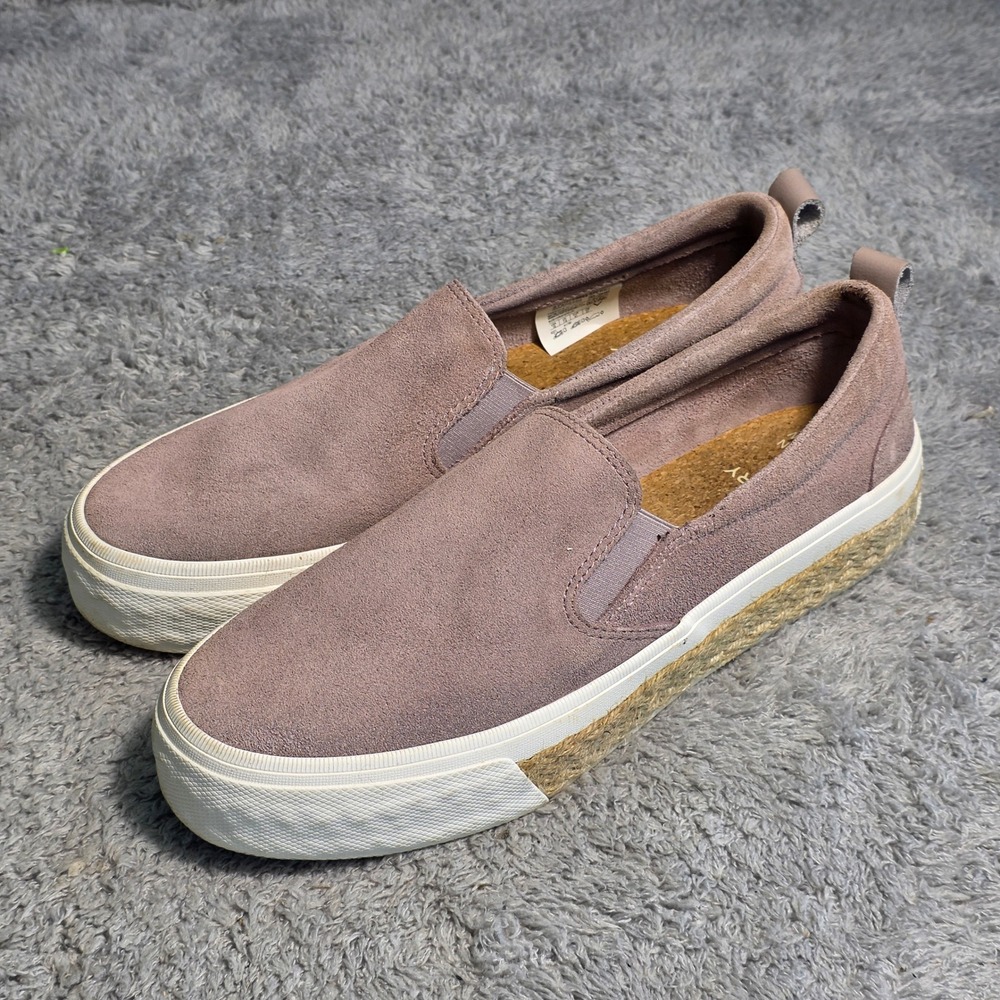 Sperry‎ Crest Vibe Espadrille Mauve Suede Slip On Sneakers Womens 10 Excellent